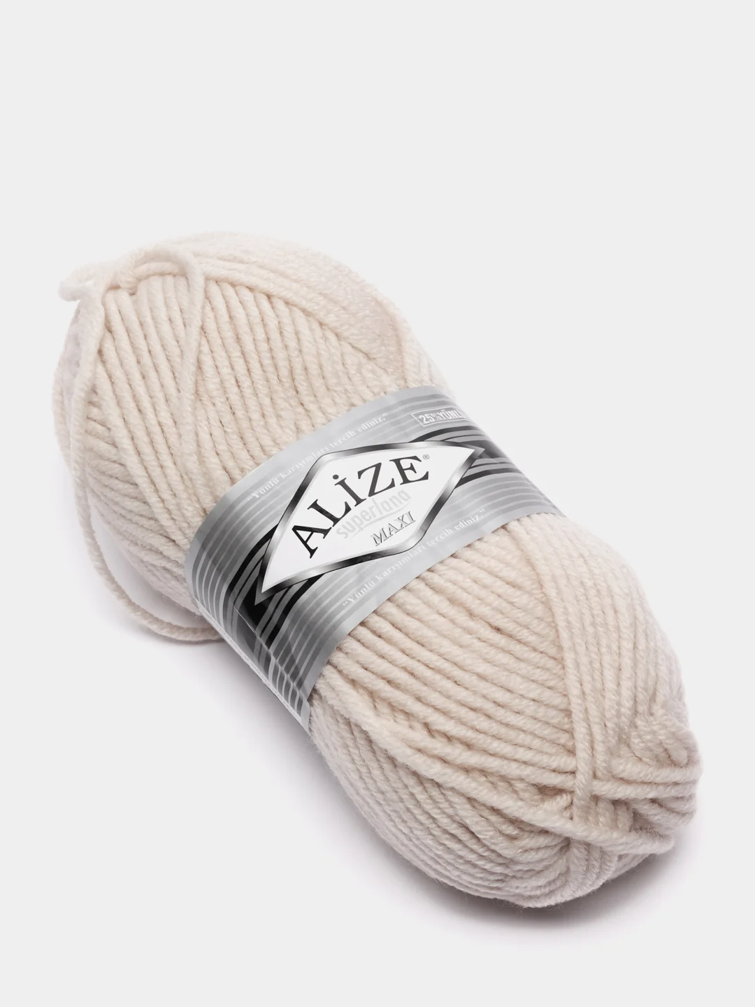 Молочный пряжа Суперлана Макси Ализе Superlana Maxi Alize 25%-шерсть 75%-акрил 100 г 100 м