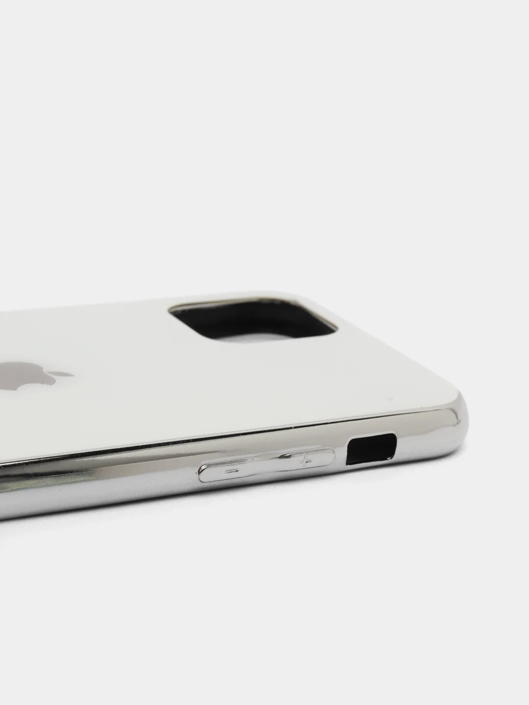 Белый чехол с блестками со стеклянной панелью Iphone 11,12,13,Pro,Max,XR,X,XS,7+,8+,7,8,SE,6,6S