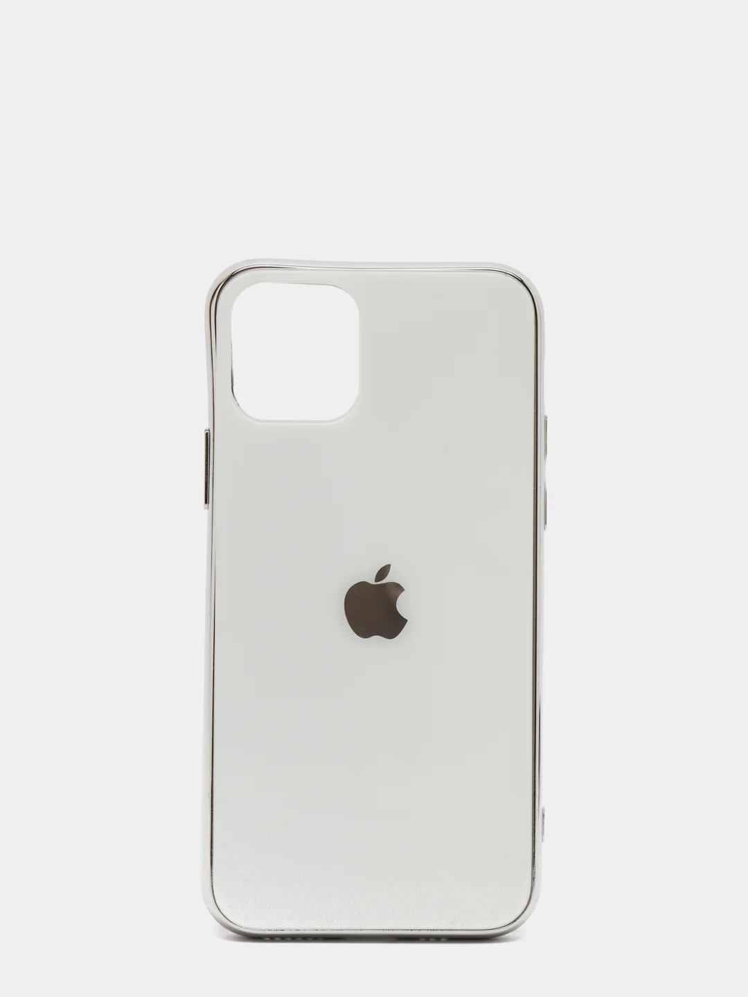 Белый чехол с блестками со стеклянной панелью Iphone 11,12,13,Pro,Max,XR,X,XS,7+,8+,7,8,SE,6,6S