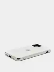 Белый чехол с блестками со стеклянной панелью Iphone 11,12,13,Pro,Max,XR,X,XS,7+,8+,7,8,SE,6,6S