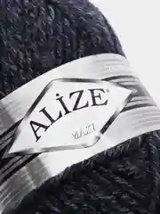 Синий меланж пряжа Суперлана Макси Ализе Superlana Maxi Alize 25%-шерсть 75%-акрил 100 г 100 м