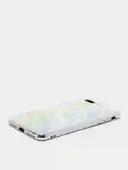 Горчичный чехол с блестками со стеклянной панелью Iphone 11,12,13,Pro,Max,XR,X,XS,7+,8+,7,8,SE,6,6S