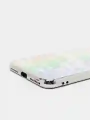 Горчичный чехол с блестками со стеклянной панелью Iphone 11,12,13,Pro,Max,XR,X,XS,7+,8+,7,8,SE,6,6S