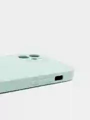 Бирюзовый чехол силиконовый со стеклянной панелью на Iphone 11