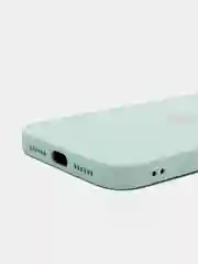 Бирюзовый чехол силиконовый со стеклянной панелью на Iphone 11