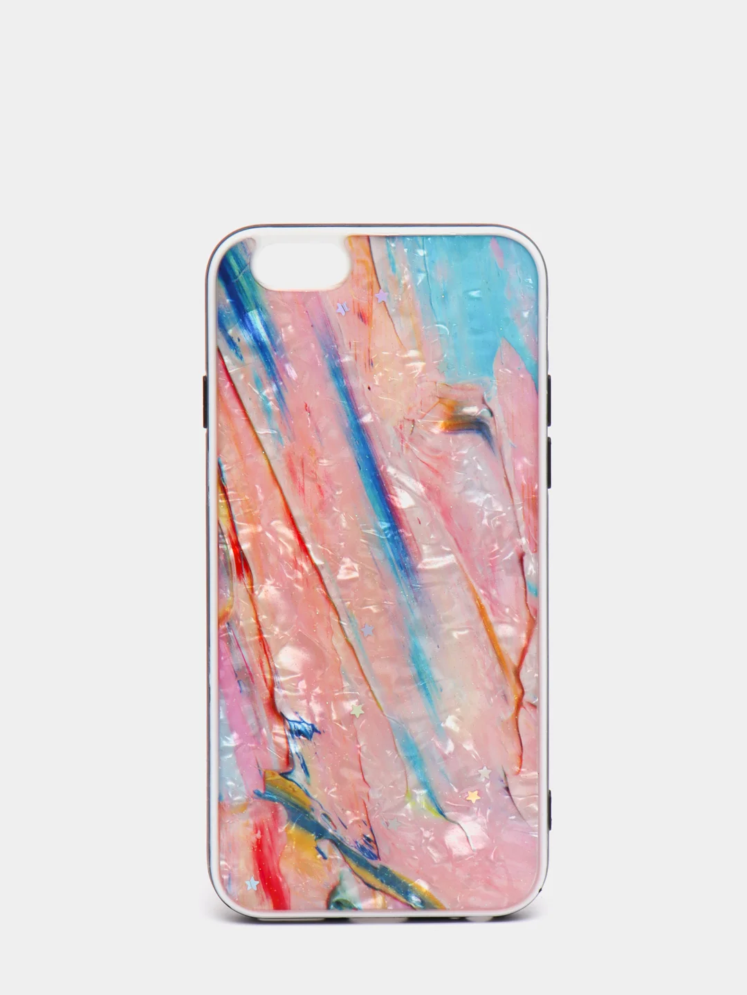 Алый чехол с блестками со стеклянной панелью Iphone 11,12,13,Pro,Max,XR,X,XS,7+,8+,7,8,SE,6,6S