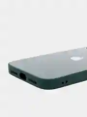 Зелёный хаки чехол силиконовый со стеклянной панелью на Iphone 11
