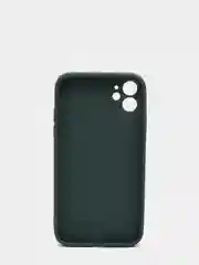 Зелёный хаки чехол силиконовый со стеклянной панелью на Iphone 11
