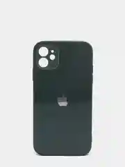 Зелёный хаки чехол силиконовый со стеклянной панелью на Iphone 11