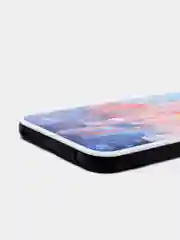 Бордовый чехол с блестками со стеклянной панелью Iphone 11,12,13,Pro,Max,XR,X,XS,7+,8+,7,8,SE,6,6S