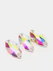 Стразы стеклянные, пришивные, "Лодочка" Crystal AB, имитация Сваровски Navette, 12 - 32 мм