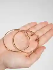 Золотой серьги-кольца Конго, серьги обручи женские