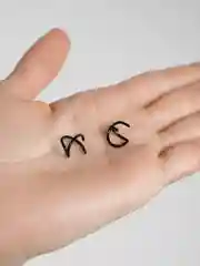 Черный каффы "Крест", набор из двух штук