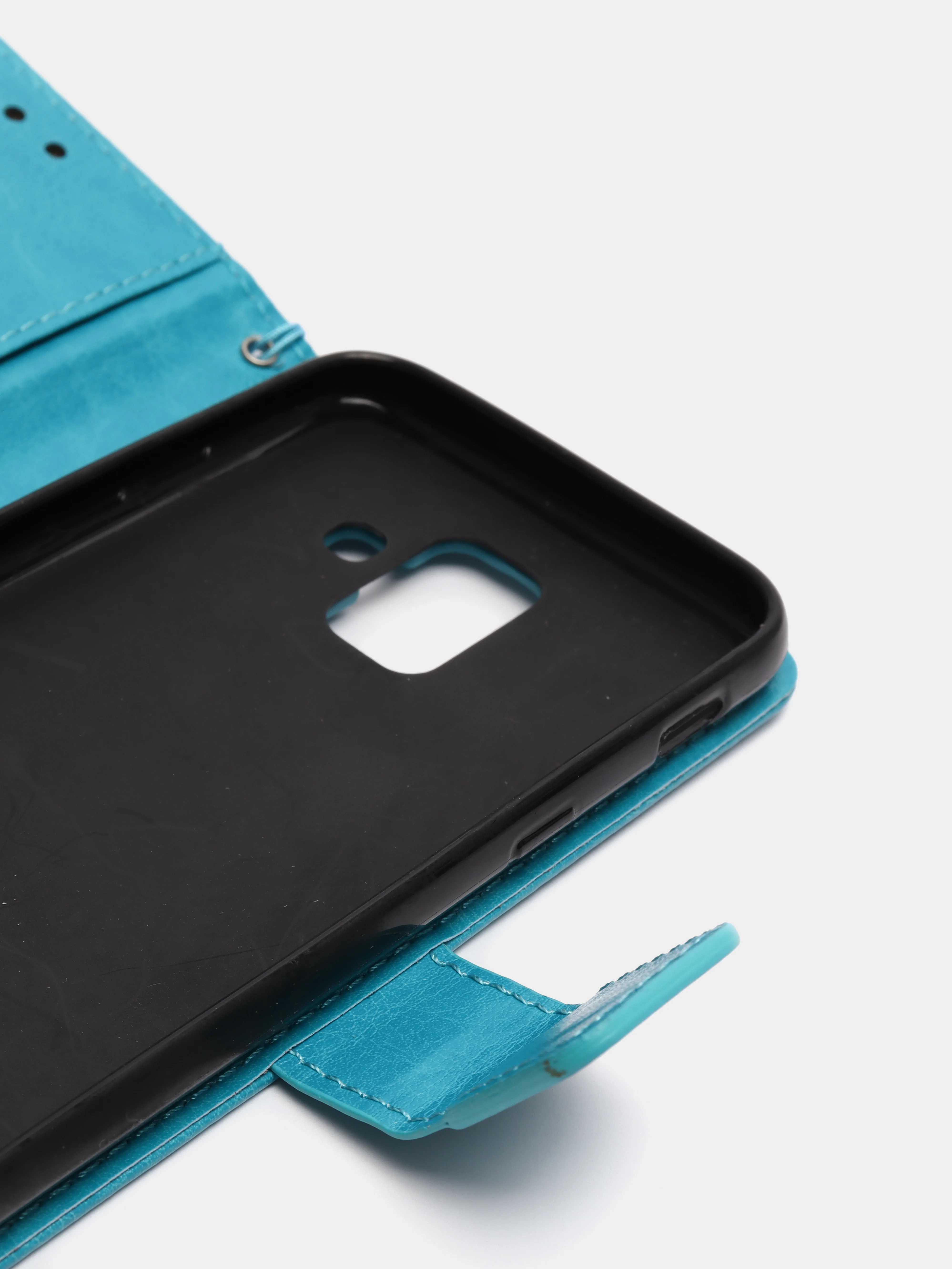 Голубой чехол книжка SAMSUNG A6 2018