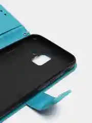 Голубой чехол книжка SAMSUNG A6 2018