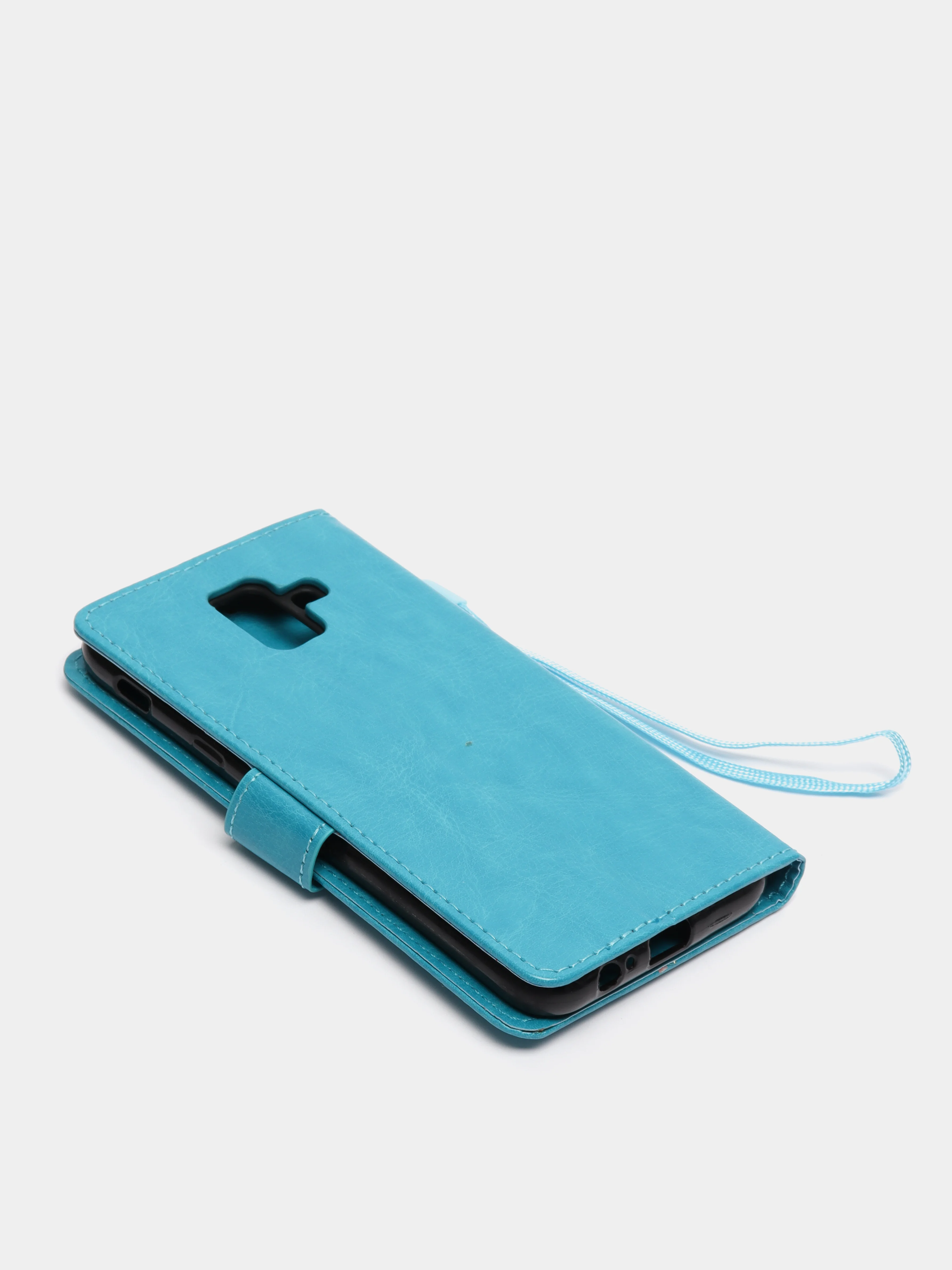 Голубой чехол книжка SAMSUNG A6 2018