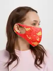 Оранжевый маска защитная с дыхательным клапаном многоразовая