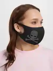Черный маска для лица со стразами многоразовая