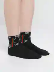 Черный женские носки с эмблемой