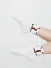 Белый женские носки с эмблемой