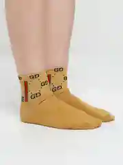 Горчичный женские носки с эмблемой