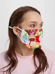 Желтый маска новогодняя многоразовая
