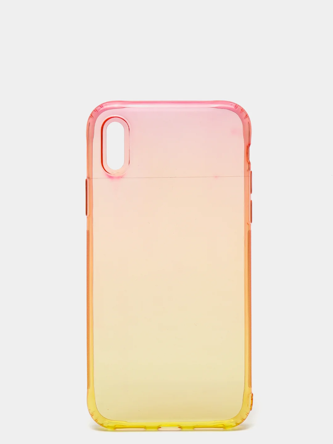 Желтый чехол прозрачный силиконовый градиент для iPhone