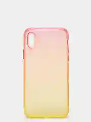 Желтый чехол прозрачный силиконовый градиент для iPhone