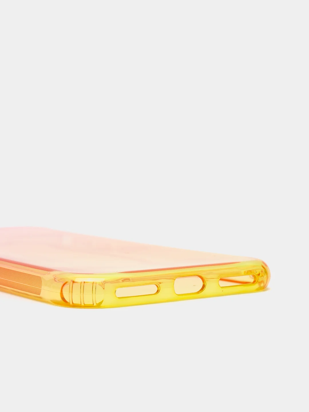 Желтый чехол прозрачный силиконовый градиент для iPhone
