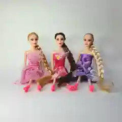 Фиолетовый кукла "Красотка" с длинными волосами, 28 см, в подарочной коробке, 3 вида