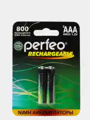 Аккумуляторы ААА Perfeo Ni-MH, 800 mah, мизинчиковые аккумуляторные батарейки
