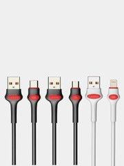 Кабель USB EARLDOM EC-082 для зарядки и передачи данных Micro / Type-C / Lightning