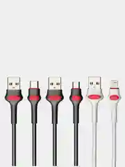 Кабель USB EARLDOM EC-082 для зарядки и передачи данных Micro / Type-C / Lightning