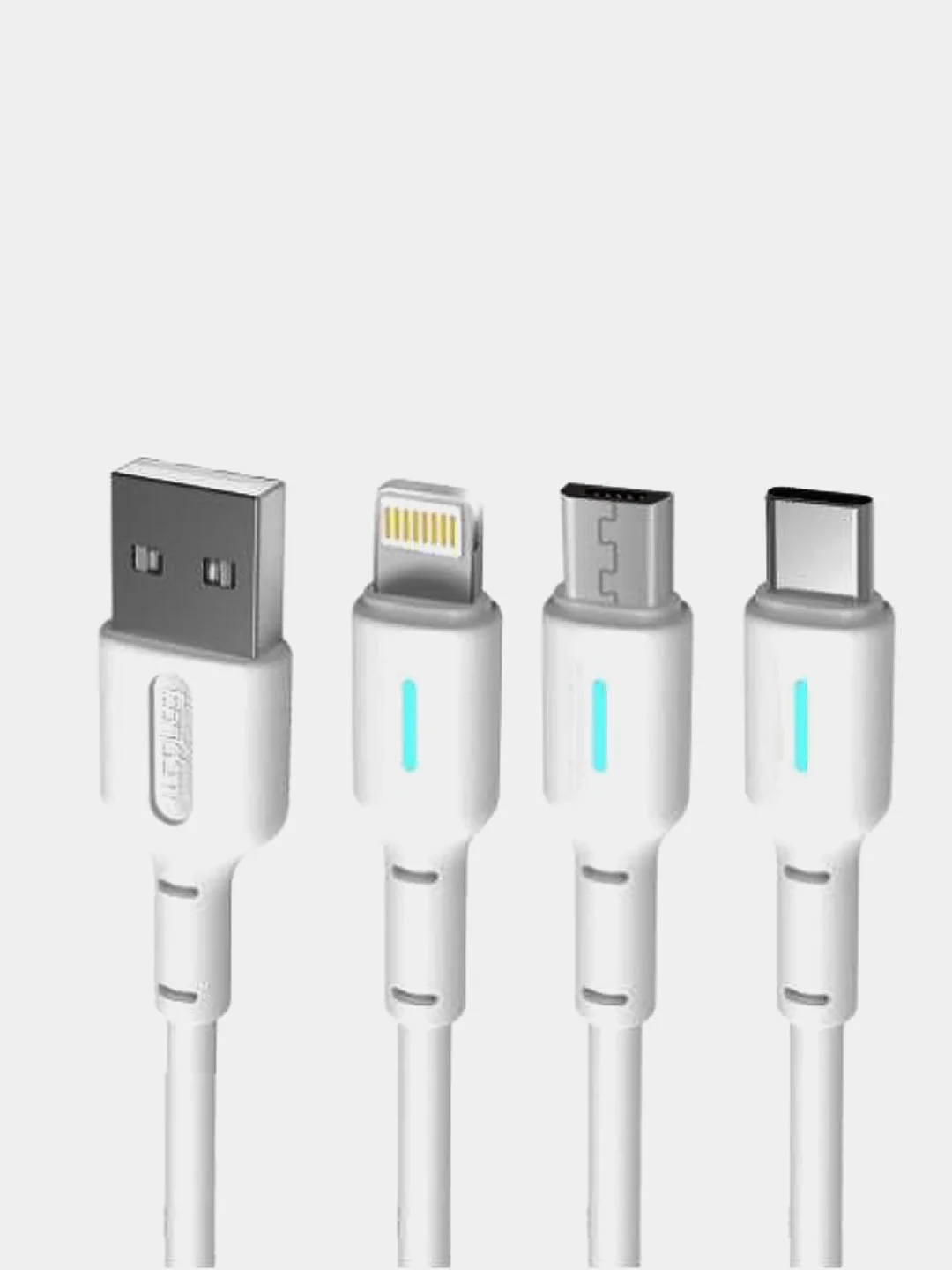 Кабель USB EARLDOM EC-071 для передачи данных и подзарядки Micro / Type-C / Lightning
