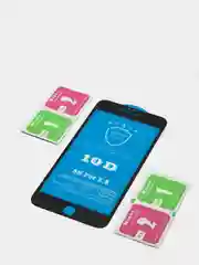 Черный защитное стекло для iPhone (10D)