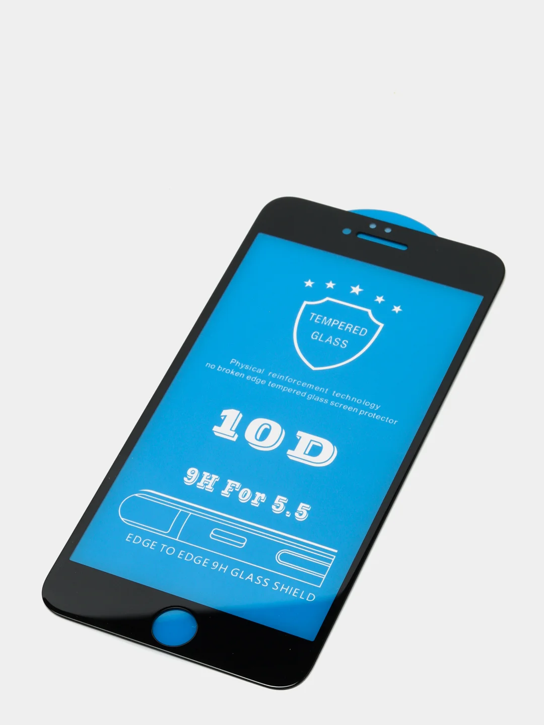 Черный защитное стекло для iPhone (10D)