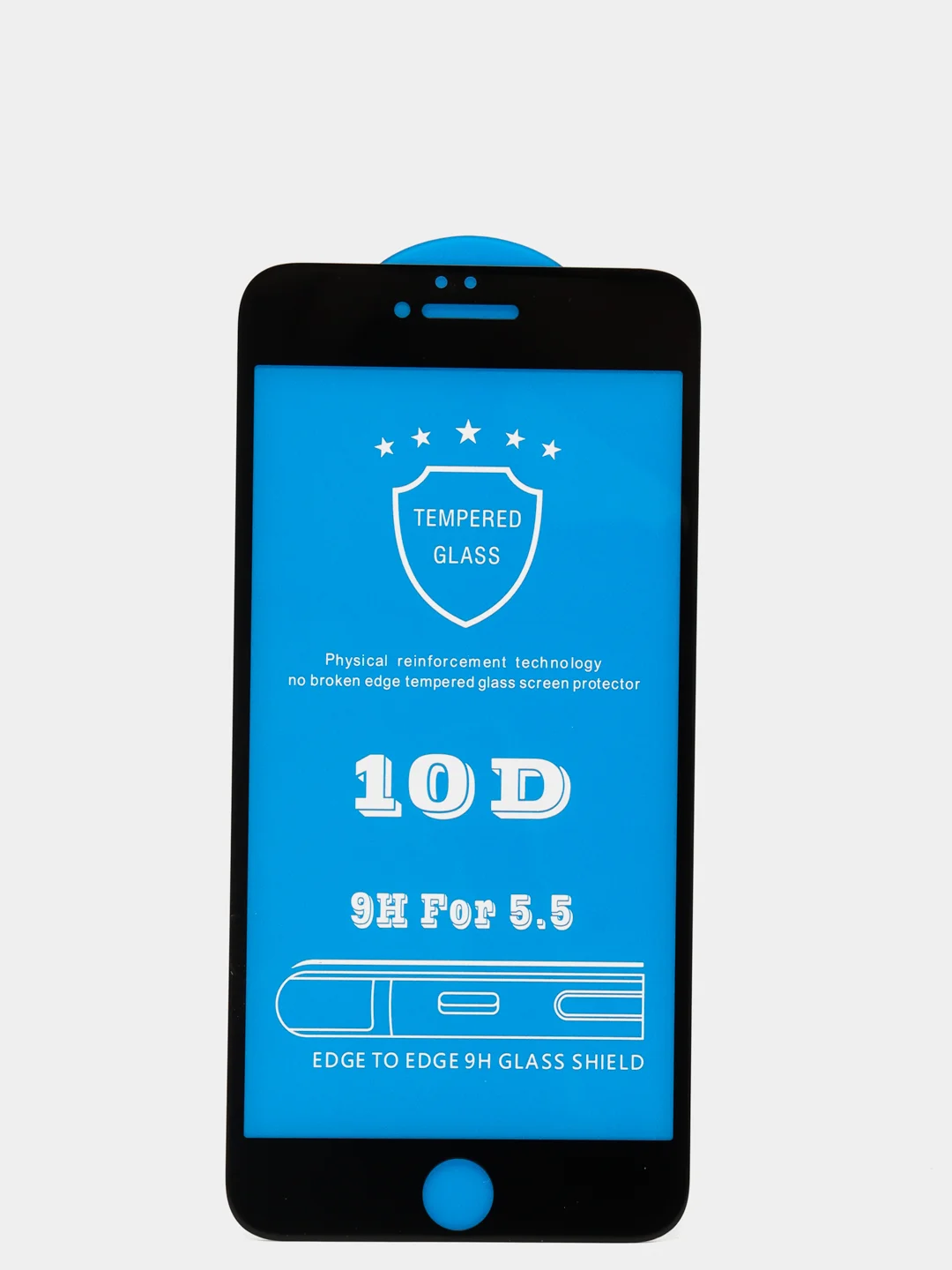 Черный защитное стекло для iPhone (10D)