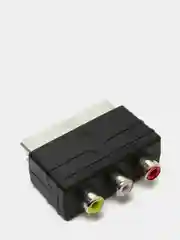 Переходник с приставки на телевизор, адаптер с тюльпанов на скарт, 3 RCA, 3RCA  - Scart