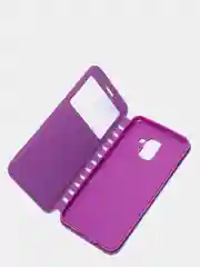 Фиолетовый чехол книжка SAMSUNG A8 Plus