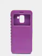 Фиолетовый чехол книжка SAMSUNG A8 Plus
