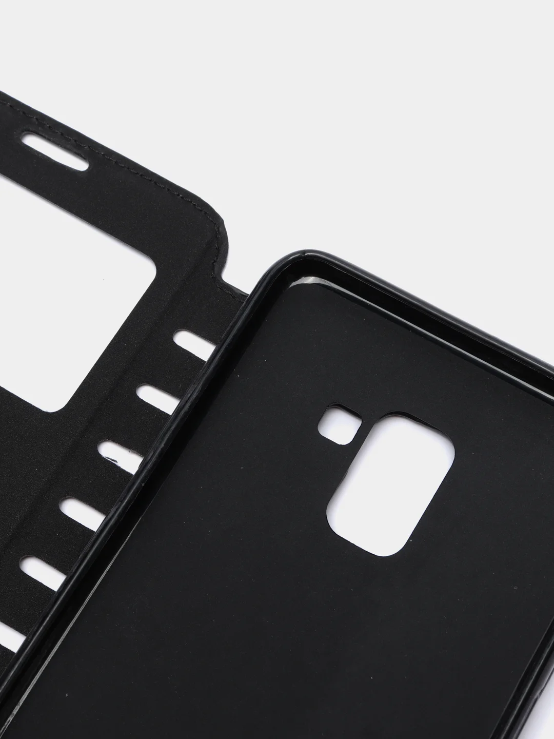 Угольный чехол книжка SAMSUNG A8 Plus