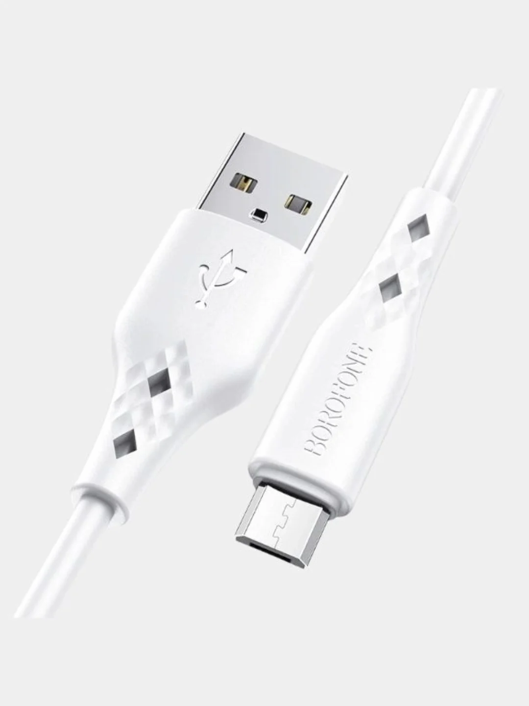 Блок питания сетевой 2 USB Borofone, BN2, 2100mA,кабель микро USB