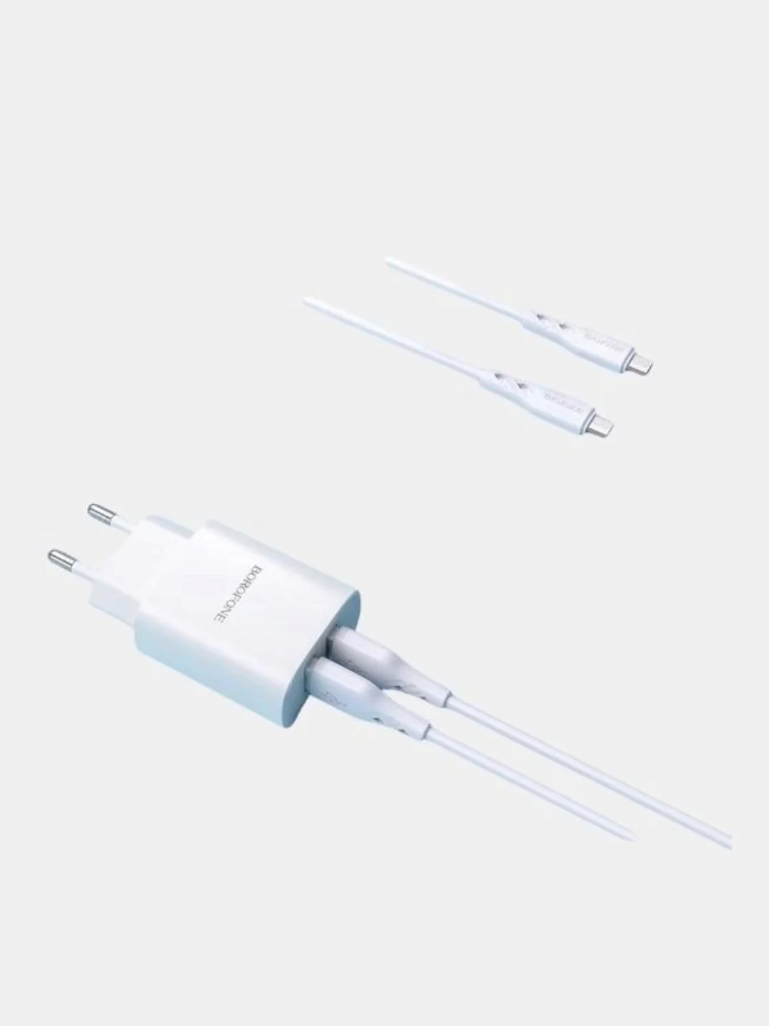 Блок питания сетевой 2 USB Borofone, BN2, 2100mA,кабель микро USB