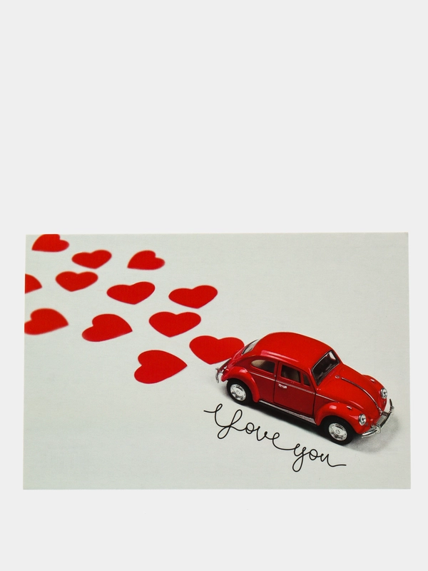 Почтовая открытка "Love you Love is" любимой девушке, любимому парню, мужу, жене 10х15