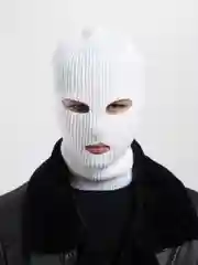 Белый балаклава вязаная унисекс