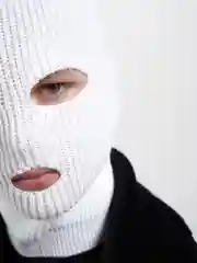Белый балаклава вязаная унисекс