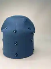 Индиго вязаная шапка Брусника