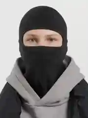 Черный балаклава зимняя флисовая утепленная