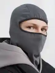 Серый балаклава зимняя флисовая утепленная