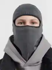 Серый балаклава зимняя флисовая утепленная